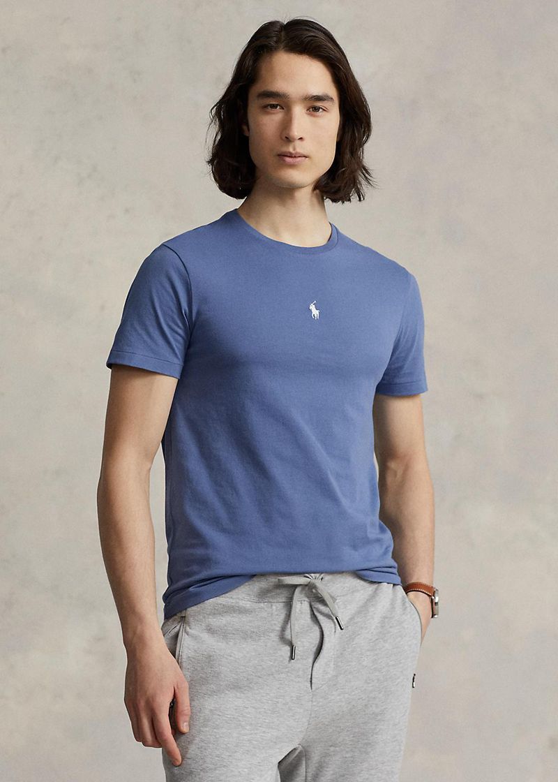 ポロ ラルフ ローレン T シャツ メンズ 青 カスタム スリム フィット クルーネック THIYD6219